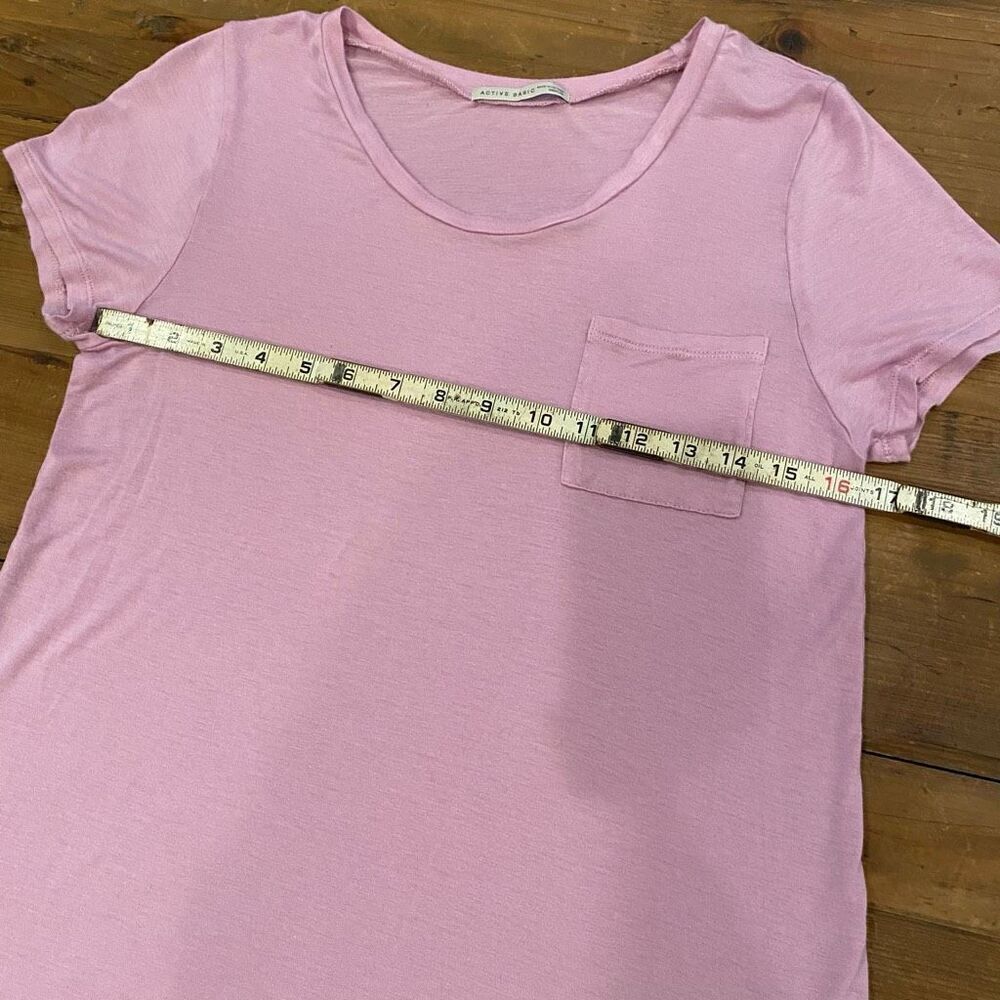Active Basic Loose Fit Tee Pink Short Sleeve Size Medium - Picture 5 of 9